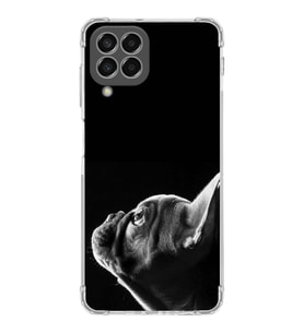 PrintiFy Samsung Galaxy M33 Uyumlu Köpek 1 Baskılı Şeffaf Köşe Korumalı Antişok Kılıf