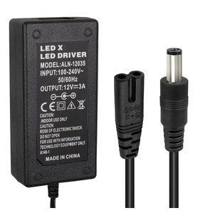 Powermaster PM-1980 12 Volt - 3 Amper - 36 Watt 5.5*2.5 Mm Uçlu Plastik Kasa Masaüstü Adaptör