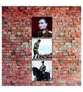 Cakatablo Atatürk Baskılı  3-Parça MDF Tablo