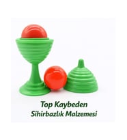 Yeşil Renk Sihirli Kupa Top Kaybetme Oyunu 7 cm (5343)
