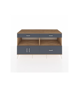 Kronos Konsol 2 Raflı 3 Çekmeceli 2 Kapaklı 176x59x99 Çam-Antrasit
