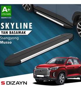S-Dizayn Ssangyong Musso Skyline Aluminyum Yan Basamak 203 Cm 2018 Üzeri A+ Kalite
