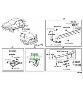 Paçalık Corolla Arka  98-02 Sol (Oem No: 76626-12430)