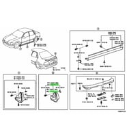 Paçalık Corolla Arka  98-02 Sol (Oem No: 76626-12430)