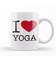 I Love Yoga Kupa Bardak Porselen