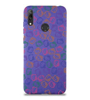 Huawei Y7 2019 Uyumlu Lansman Kılıf Hello Kitty Tasarımlı İçi Kadife Kapak-Mor (Şeffaf)