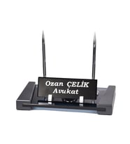 Kristal Masa İsimlik Modern ve Şık Ofis Dekoru (Rose-Beyaz)