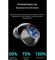 M88 Plus Powerbank Özellikli Bluetooth Kulak İçi Kulaklık Siyah