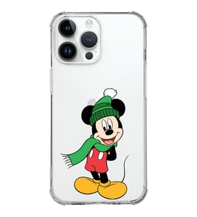 Apple iPhone 14 Pro Uyumlu Köşe Korumalı Antişok Kapak  Mickey Mouse Tasarımlı Şeffaf  Kılıf