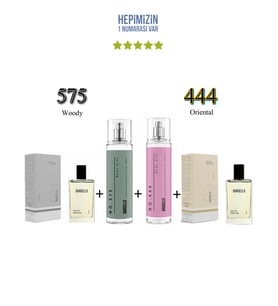 575 + 444 Erkek/Kadın Parfüm Edp 50 ml Woody/Oriental + No: 575 + No: 444 Erkek/Kadın Body Mist Edt 210 ml Woody/Oriental -Mnms575444bmset