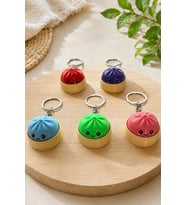 3D Baskı Clicker Çin Mantısı Anahtarlık (2 ADET) Kawaii Dumpling Fidget Anahtarlık Anti Stres Sü