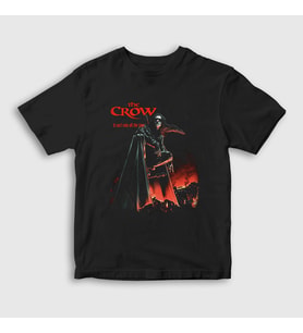 Presmono Unisex Çocuk Siyah The Crow Eric Draven Rain T-Shirt 440411tt