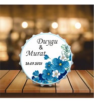 Kişiye Özel Açacaklı Kapak Şekilli Magnet (Düğün,Nişan,Nikah)