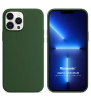 Microsonic Apple iPhone 13 Pro Max Kılıf Liquid Lansman Silikon Koyu Yeşil