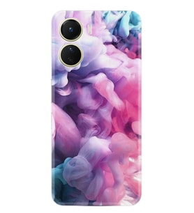 Vivo Y16 Kılıf Resimli Desenli Baskılı Silikon Pink Cloud 1305