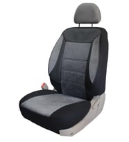 Seat Leon Yeni Kasa  Uyumlu Tay Tüyü Kumaş Oto Koltuk Kılıfı - FÜME-SİYAH (Karışık)