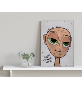 BK Home The Lazy People Collection Bald Guy Tasarımlı Kanvas Tablo-1
