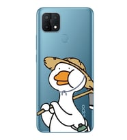 Oppo A15 / A15S Uyumlu Ördek Desenli Şeffaf Telefon Kılıfı
