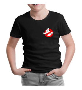 Ghost Busters Logo Siyah Çocuk Tshirt