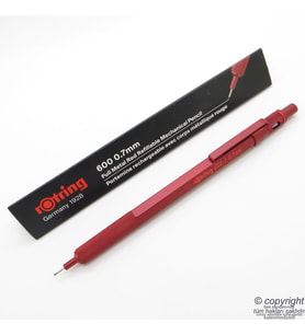 Rotring 600 Kırmızı Mekanik Kurşun Kalem 0.7 mm  İsme Özel Kalem (Siyah-Gri)