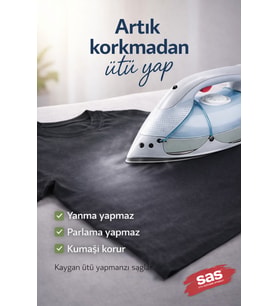 Teflon Ütü Altlığı Yanmaz Parlama Önleyici Ütü Koruma Aparatı Kaygan Taban Tüm Ütülerle Uyumlu