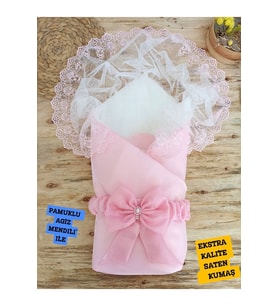 Kumru Kristal Kı Bebek Kundağı Unisex Bebek Dış Kundak Battaniyesi Hastane Çıkışı Kundak Battaniye (Pembe)