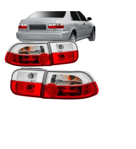honda civic 1992.1993.1994.1995 sedan kırmızı beyaz kristal stop