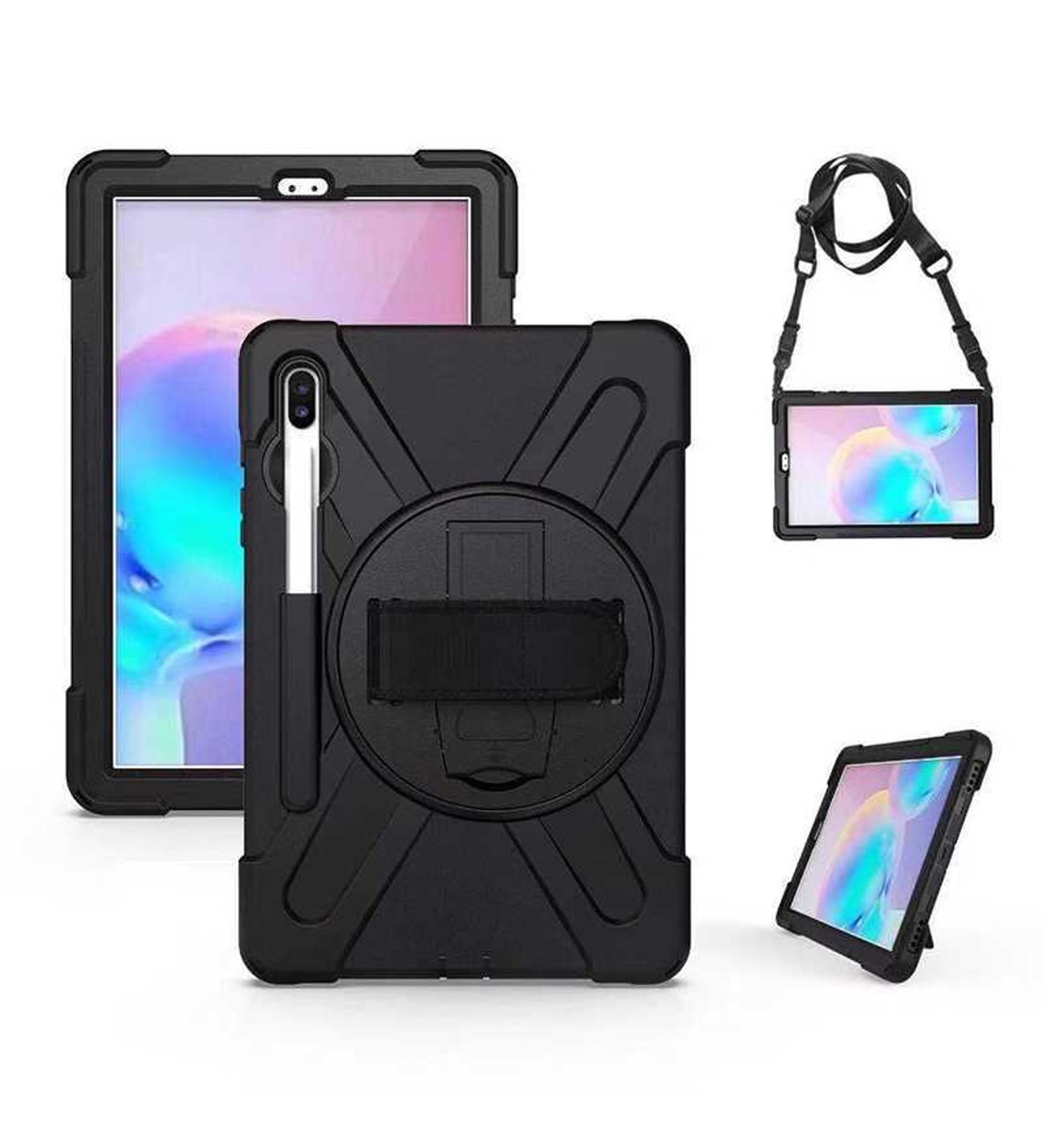 Samsung Galaxy Tab S6 T860 Kılıf Defender Askılı Zırhlı Tank Case