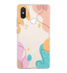 Xiaomi Mi 8 Se Uyumlu Kapak Karışık Renkler Tasarımlı Şeffaf Silikon Kılıf