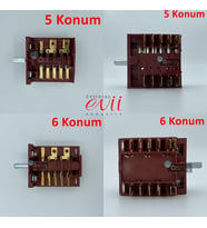 Çetintaş Evii Fırın Komutatörü - Şalteri - Anahtarı 6 Konumlu (Metal)