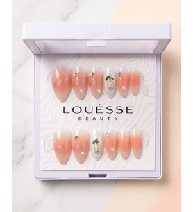 Louésse Peach Glow Takma Tırnak 12’li Şeftali Ombre İnci Detaylı Soft Elegant Nail