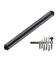 Mutfak Duvarına Monte Mıknatıslı Geniş Bıçak Tutucu Stand - 55 Cm - Siyah - Paslanmaz Çelik
