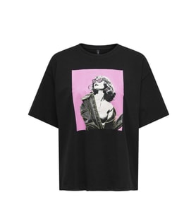 Only Onlhalıa S/S Sunglasses Top Box Jrs Kadın T-shirt (Siyah)