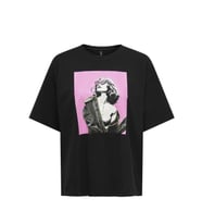 Only Onlhalıa S/S Sunglasses Top Box Jrs Kadın T-shirt (Siyah)