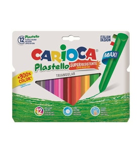 CARIOCA PLASTELLO JUMBO ÜÇGEN PASTEL BOYA 12'Lİ 42671