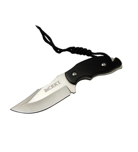 Crkt Civet 2805 Wy Tırtıklı Kamp Bıçak 18 Cm - Plastik Sap, Kılıflı, İpli