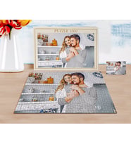 BK Gift Kişiye Özel Tam Boy Sevgililer Karikatürlü 1000 Parça Profesyonel Puzzle-1