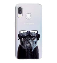 PrintiFy Samsung Galaxy A40 ile Uyumlu 1mm Slim Fit Köpek 3 050f Baskılı Şeffaf  Kılıf