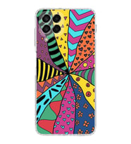 PrintiFy Samsung Galaxy M33 ile Uyumlu Retro Color 4  Kamera Korumalı Şeffaf  Kılıf
