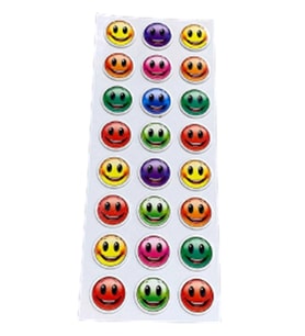 Ticon Puffy Sticker Gülen Yüz Renkli - 3 adet