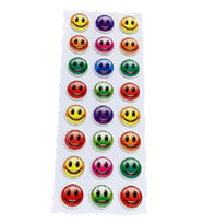 Ticon Puffy Sticker Gülen Yüz Renkli - 3 adet