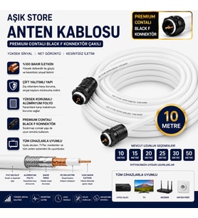 Premium Anten Kablosu 10 Metre