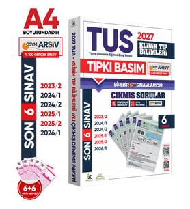 2027 TUS Klinik Tıp Bilimleri ÖSYM Çıkmış Soru Tıpkı Basım Son 4 Yıl 6lı Deneme Kitapçığı