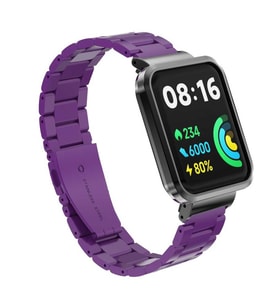 Xiaomi Redmi Watch 2 Lite Uyumlu Kordon Paslanmaz Metal Baklalı Klipsli Zore KRD-60 Kayış