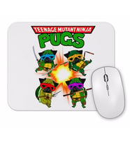 Ninja Pugs Ninja Kaplunbağlar Mouse Pad