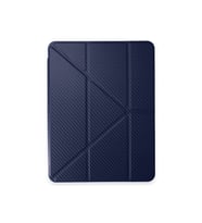 iPad Air 4 10.9 inç Uyumlu Renkli Karbon Trifolding Kalem Bölmeli Tablet Kılıfı
