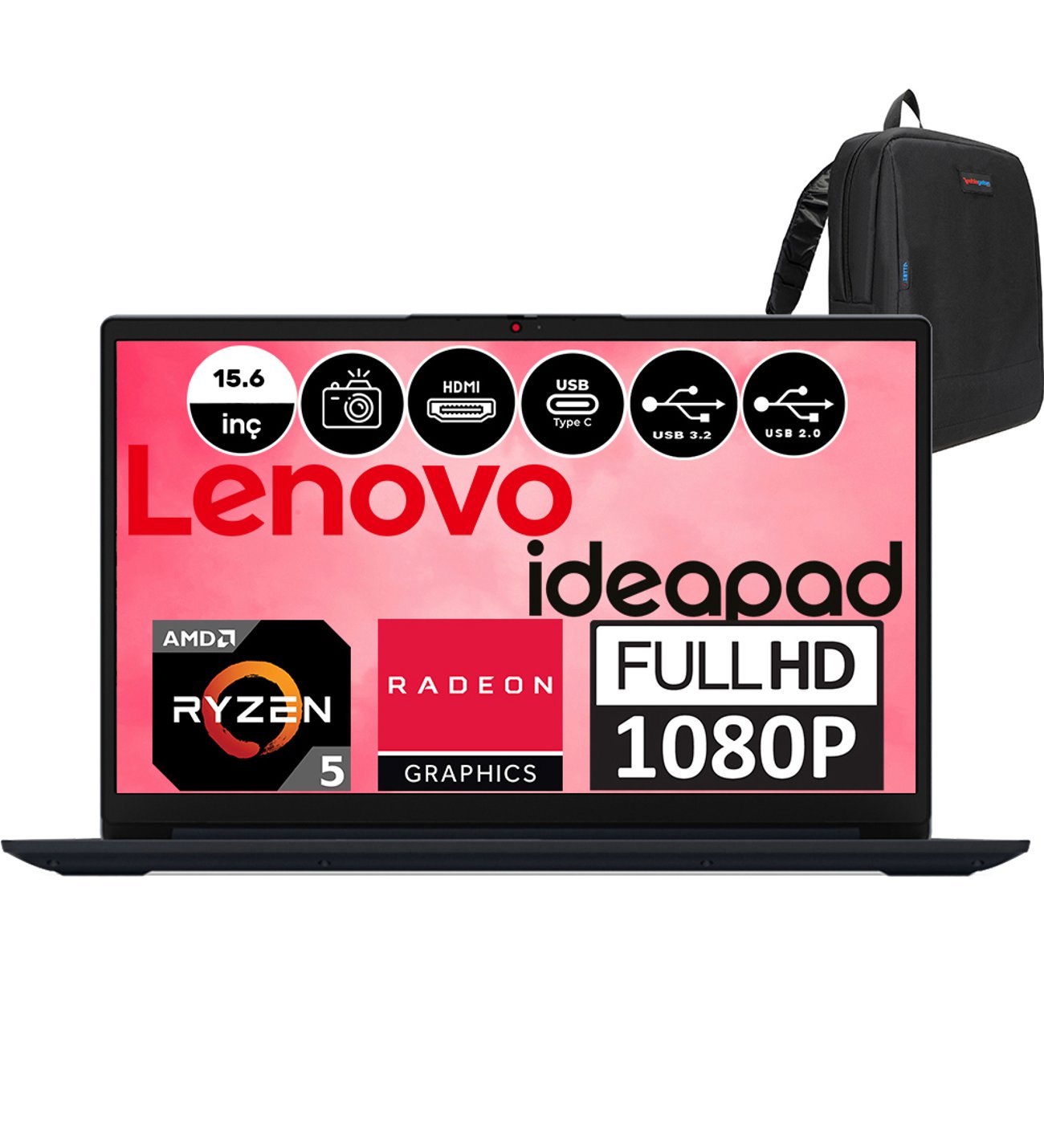 Lenovo Ideapad 1 15ALC7 Amd Ryzen 5 5500U 8GB 256GB SSD Windows 11