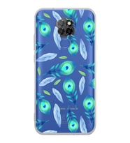 PrintiFy General Mobile GM 20 ile Uyumlu 1mm Slim Fit Nazar Boncuğu 3 Baskılı Şeffaf  Kılıf