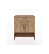 Hyperion Şifonyer Tek Raflı Tek Çekmeceli 2 Kapaklı 88x44x96 Çam-Çam