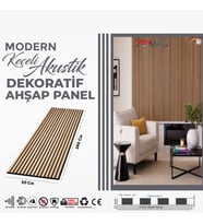 KEÇELİ DEKORATİF AKUSTİK AHŞAP PANEL – SAVANA MEŞE (50X240CM).